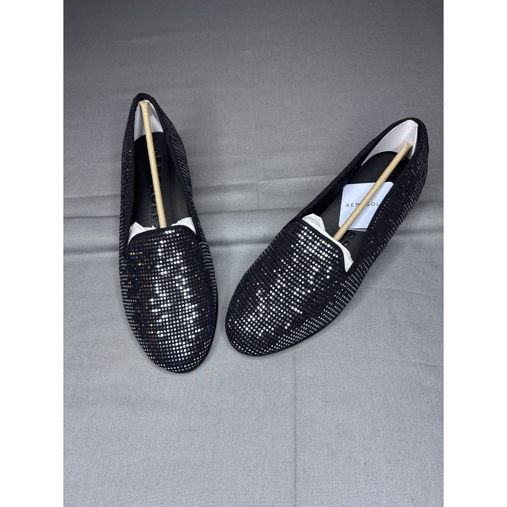 Aerosoles Betunia Loafers Silver Black Snake Print - Women's Size 10M NIB